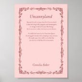 Uncannyland Poem Print (Voorkant)