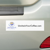 UnchainYourCoffee.com Bumpersticker (Op auto)