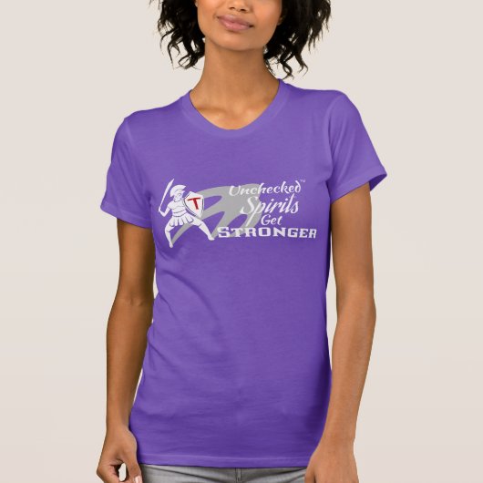 Unchecked Spirits Get Stronger - Purple T-shirt (Devant)