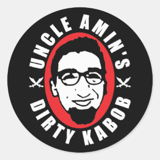 Uncle Amin's Dirty Kabob Sticker Zwart