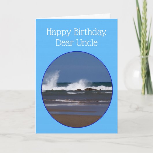 Uncle Birthday Card Ocean Design Kaart (Voorkant)