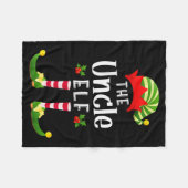 Uncle Christmas Elf Matching Pajama X-mas Party  Fleece Deken (Voorkant (Horizontaal))