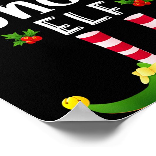 Uncle Christmas Elf Matching Pajama X-mas Party Poster (Hoek)