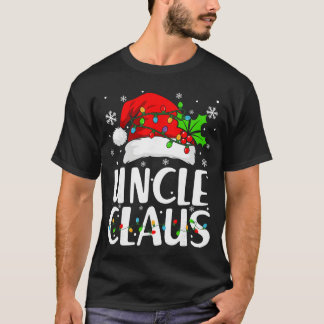 Uncle Claus Christmas Lights Pajama Family Matchin T-shirt