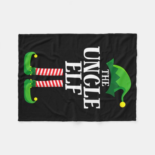 Uncle Elf Matching Family Christmas Party Pajama Fleece Deken (Voorkant (Horizontaal))