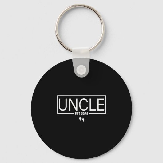 Uncle Est. 2026 New Uncle Promoted To Uncle Est. 2 Sleutelhanger (Voorkant)