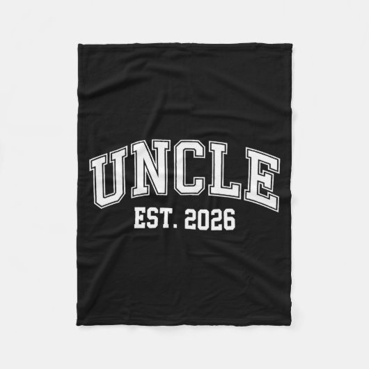 Uncle Est 2026 Soon To Be Uncle New Uncle 2026 Fleece Deken (Voorkant)