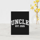 Uncle Est 2026 Soon To Be Uncle New Uncle 2026 Kaart (Gele Bloem)