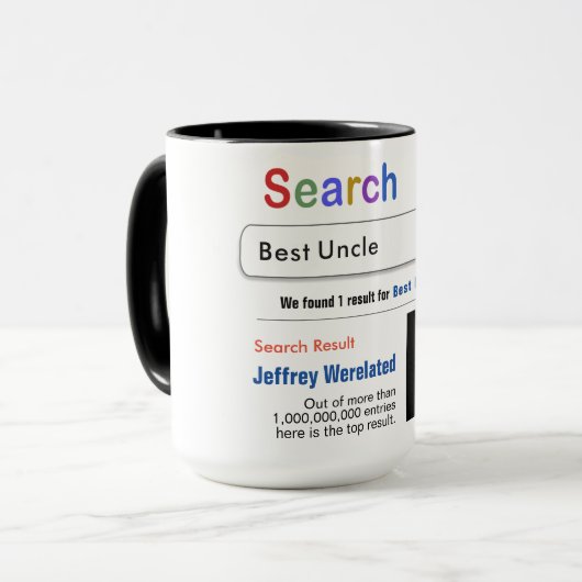 Uncle Funny Custom Best Search Cadeau Mug (Devant gauche)