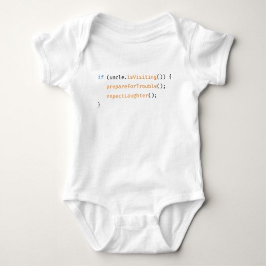 Uncle Funny Newborn Code Baby Gezegde Romper (Voorkant)