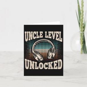 Uncle Level Ontgrendelde Video Gamer Gaming Retro Kaart