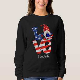 Uncle Life 4th of July Liefde Gnome Amerikaanse vl Trui
