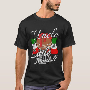 Uncle of Little Meatball Italiaans thema 1e verjaa T-shirt