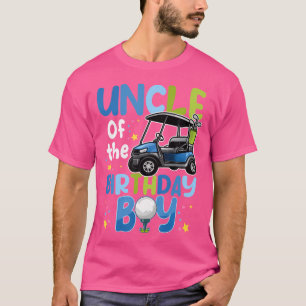 Uncle of the Birthday Boy Golf Theme bijpassende p T-shirt