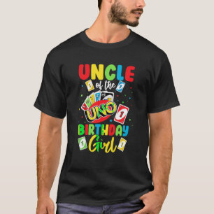 Uncle of the Birthday Girl Shirt Uno Uncle Dad