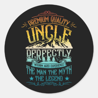 Uncle Perfect Wisdom Aged Ervaar het Man Myt Ronde Sticker