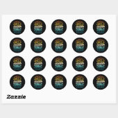 Uncle Perfect Wisdom Aged Ervaar het Man Myt Ronde Sticker (Vel)