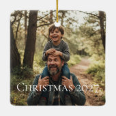 Uncle Photo Christmas Ornament – Best Uncle Ever (Achterkant)