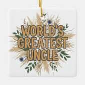 Uncle Photo Christmas Ornament – Best Uncle Ever (Voorkant)