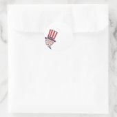 Uncle Sam 4 juli Ronde Sticker (Tas)