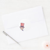 Uncle Sam 4 juli Ronde Sticker (Envelop)