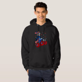 Uncle Sam 4th Juli Patriottische Amerika Onafhanke Hoodie (Voorkant volledig)