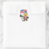 Uncle Sam 4th van juli Bald Eagle Ronde Sticker (Tas)