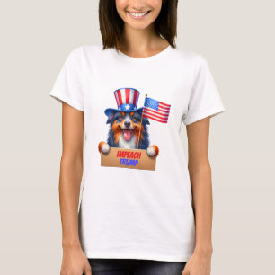 Uncle Sam Australian Shepherd beschuldigt Trump T-shirt