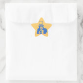 Uncle Sam (Blauw) op Sticker (Tas)