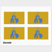 Uncle Sam (Blauw) op Sticker (Vel)