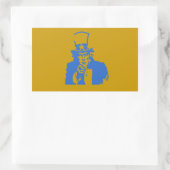 Uncle Sam (Blauw) op Sticker (Tas)