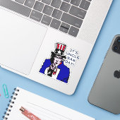 Uncle Sam Day Sticker (Laptop met iPhone)