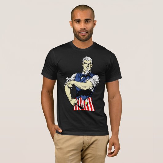  Uncle Sam: Doe je Sleeves omhoog T-shirt (Voorkant volledig)