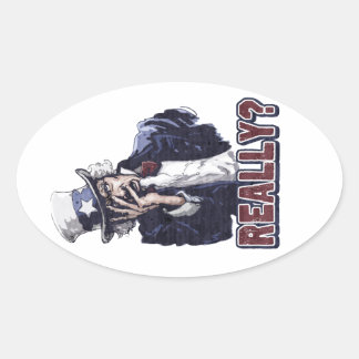Uncle Sam Facepalm Ovale Sticker