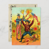 Uncle Sam Fireworks Briefkaart (Voorkant / Achterkant)