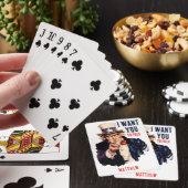 Uncle Sam, ik wil dat je grappig vouwt Pokerkaarten (Insitu)