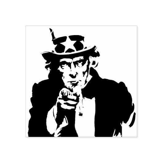 Uncle Sam kunststempel Rubberstempel (Afrduk)