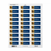 Uncle Sam & Navy Ship adresetiketten Etiket (Full Sheet)