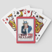 Uncle Sam onbewerkt  foto's Oud esthetisch Pokerkaarten (Achterkant)