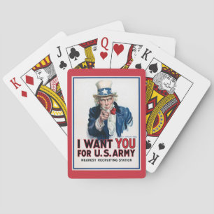 Uncle Sam onbewerkt foto's Oud esthetisch Pokerkaarten