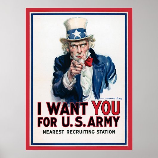 Uncle Sam onbewerkt foto's Oud esthetisch Poster (Voorkant)