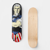  Uncle Sam Patriotic Skateboard (Voorkant)
