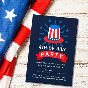 Uncle Sam Pet 4TH van juli Cookout Uitnodiging