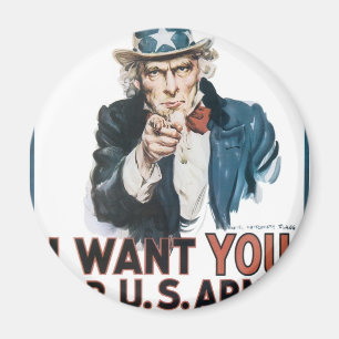 Uncle Sam Poster, Amerika. Ik wil je voor... Magneet