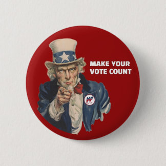 Uncle Sam Prohibition Party Ronde Button 5,7 Cm