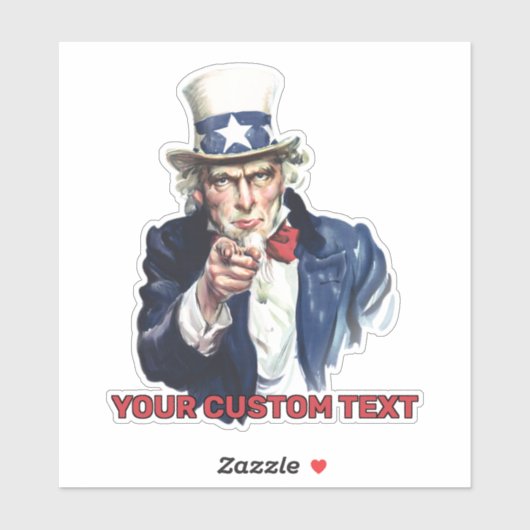 Uncle Sam Recruiting Sticker (Vel)