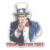 Uncle Sam Recruiting Sticker (Voorkant)