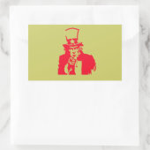Uncle Sam (Rood) op Sticker (Tas)