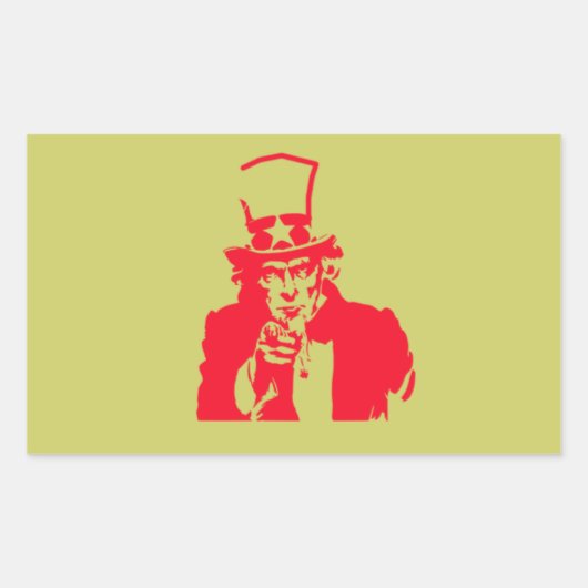 Uncle Sam (Rood) op Sticker (Voorkant)