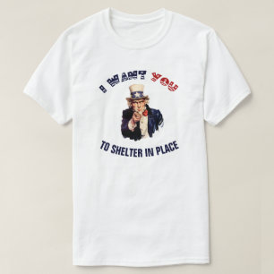 Uncle Sam Shelter op zijn plaats T-shirt